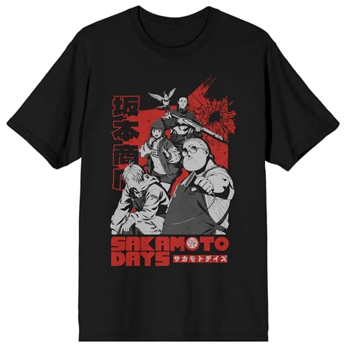 Bioworld Sakamoto Days Favorite Characters Men's Black Short Sleeve Tee - Medium