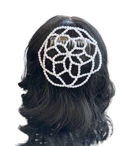 White Kippah Handmade beaded kippot judaica yarmulke