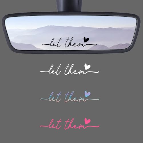 Image of 8 Pack Let Them Rearview Mirror Sticker, Car Decals Mental Health Awareness Motivational Self love Decal