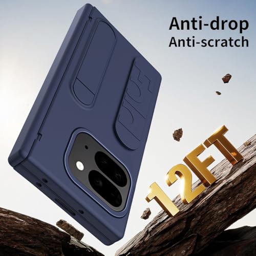 Coque Pixel 10 Pro Fold bleue haut de gamme avec charnière intégrée