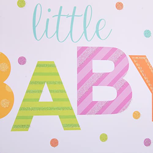 Suncolor 13" Large Gift Bag For Baby Shower With Tissue Paper(Little Baby) #TOP2