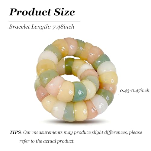 Image of Natural Bodhi Seed Bracelets Anxiety Fidget Bracelets Anxiety Relief Items Protection Healing Stretch Bodhi Fidget Bracelet for Women Men