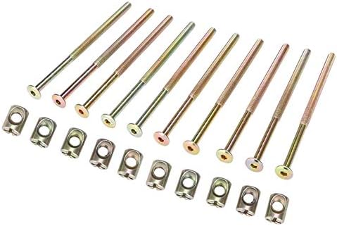 Furniture Screws - 10PCS M6 Carbon Steel 120mm Furniture Bolts with 6mm Barrel Nuts Connector Fastener