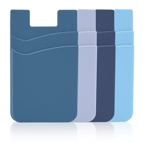 Senose Card Holder for Phone Case,Dual Pocket Silicone Phone Wallet