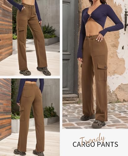 Womens Wide Leg Jeans, High Waisted Baggy Straight Leg Jeans, Trendy Y2K Stretchy Cargo Pants for Daily Wear2
