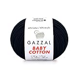 5 Skein (Pack) Total 8.8 Oz. Gazzal Baby Cotton Each 1.76 Oz (50g) / 150 Yrds (165m) Soft, Fine Baby