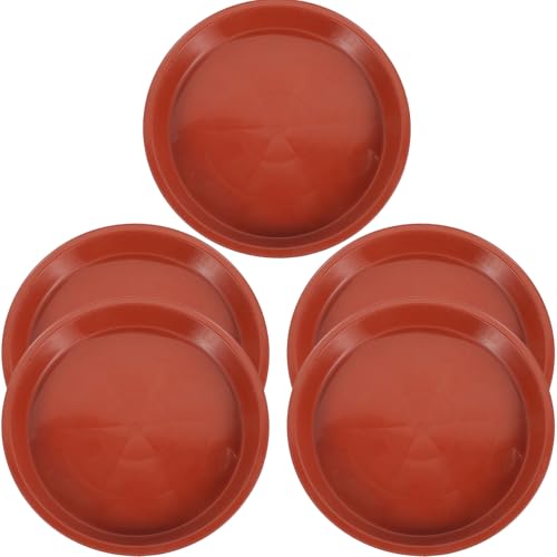 LAPYAPPE 5個 プラスチック製丸型植物受け皿 耐久性のある水受けトレイ 滑り止め機能付き 植木鉢用排水トレイ 屋内外兼用鉢植え受け皿