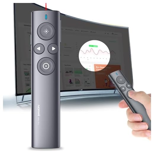 NORWII Presentation Clicker with Digital Pointer for TV Screen, Wireless Presenter with Highlight, Magnify, Mouse, Presentation Remote, Pointer for Presentation with 32G USB Flash Drive(USB-A)