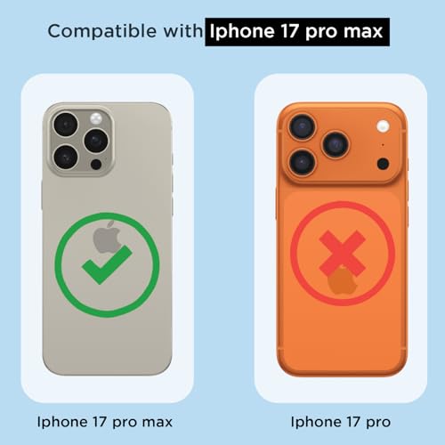 Image of Pikkme Back Cover for iPhone 17 Pro Max PC + TPU Clear Transparent Raised Edges Shockproof Protective Phone Bumper Case(Transparent)