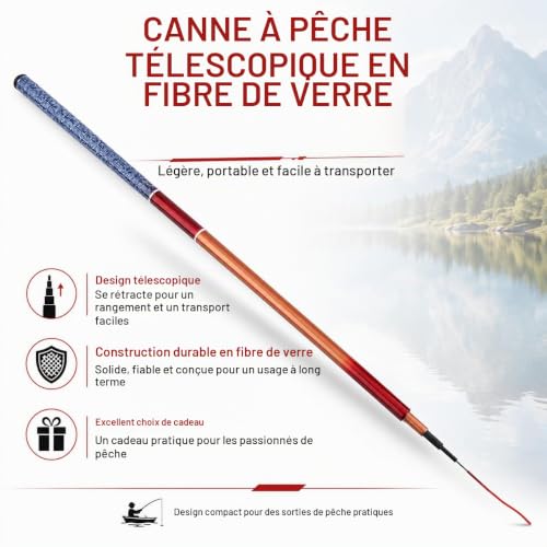 Pâchée à la Main, Pole de Pêche Télescopique Pole de Pêche à la Main Polaire en Acier Coulée d'eau de Pêche Dure (2.4) – vue 4
