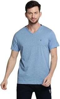 Van Heusen Men's Cotton Regular Fit Athleisure Smart Tech T-Shirt - Easy Stain Release, Anti Stat, Ultra Soft