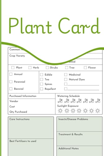 Grower’s Note Card