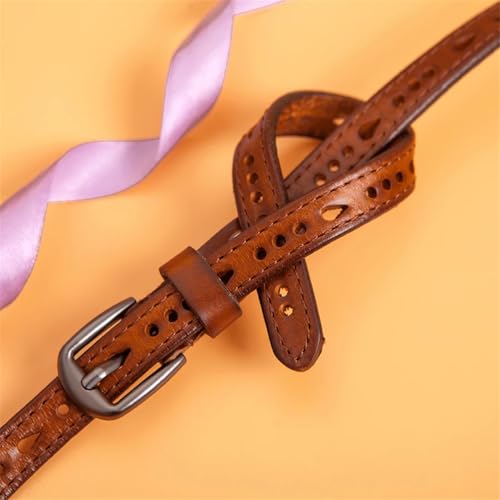 Women's Cowskin Fashion Casual Business Thin Belt Decorative Pin Buckle Belts2
