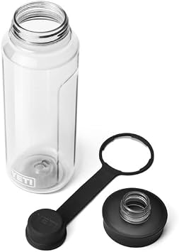 YETI Yonder Water Bottle with Leakproof Tether Cap, Lightweight and BPA-Free, Clear, 34 oz (1 L)