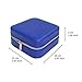 TRODANCE Jewelry Travel Case with Mirror,Small Travel Jewelry Organizer, Portable Jewelry Box Travel Mini Organizer Portable Display Storage Box For Rings Earrings Necklaces (NavyBlue)