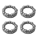 bociloy 4Pcs 1/4" x 9 Balls Bicycle Ball Bearing Retainer, Bike Wheel Hub Bearings for Front Rear Axle Replacement, Crank Bottom Bracket Repair Parts for Mountain Road Kids Bikes