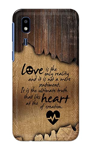 Image of PRINTFIDAA Love is The Only Reality and It is Not Mere Sentiment Printed Designer Hard Case for Samsung Galaxy A2 Core, SM-A260F / DS, SM-A260G / DS Back Cover -(e) RPM1010
