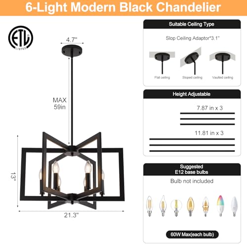 Black-Farmhouse-Chandelier-6-Light-Geometric-Dining-Room-Fixture-Modern-Industrial-Foyer-Lighting-Fixtures-Rustic-Hanging-Pendant-Lights-for-Living-Room-Bedroom-Entryway-Kitchen-Island