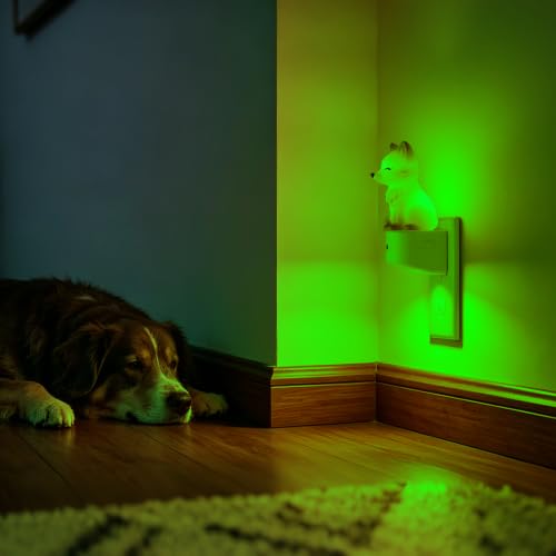 Image of DORESshop LED Night Light for Kids, White Fox Night Lights Plug into Wall, 8 Colors+ Soft White 3000K Nightlight, Dusk to Dawn Sensor, Nightlights for Kids Room, Bedroom, Birthday Gift, 2 Packs