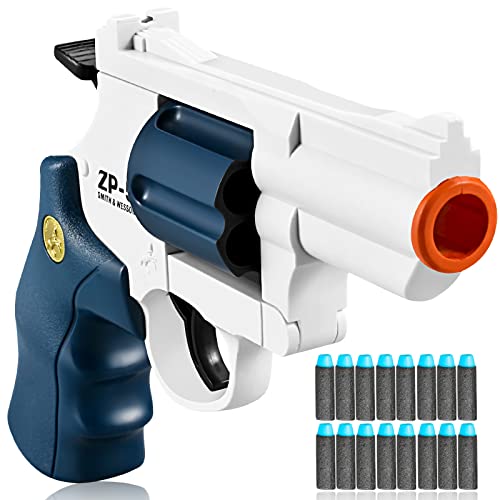 Double Barrel Toy Gun Foam Blaster Soft Bullet Toy Revolver With Shell Ejection Ejecting, Boy Toy With Suction Dart And Catridge, For Kids 6 7 8 9 10 Years Old Teen #TOP6