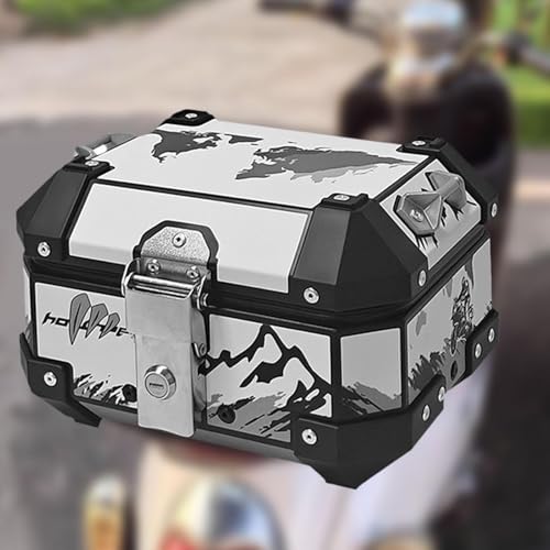 Caja de almacenamiento estanca y desmontable con maleta trasera de aluminio 10l 4