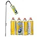 Price comparison product image Bond Hardware® Weed Burner Killer Wand Butane Gas Blowtorch Garden Torch Weeds Killer Outdoor Weeds Moss Fungus (Weed Wand + 4 Canisters)