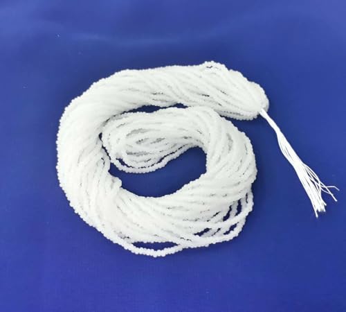 Perlin 2 mm Seed Beads Glass Beads Indian Beads Seed Beads Pony Beads Preciosa Ornela Czech 11/0 on Multiple Strands 9000 Pieces (Snow White Transparent) - Image 4