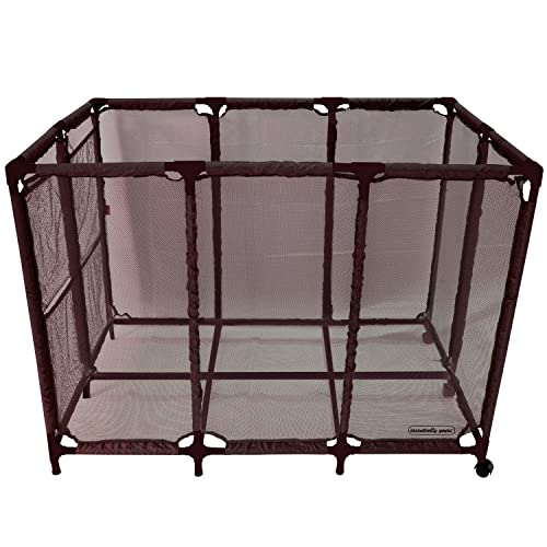 Pool Noodles Holder, Toys, Floats, Balls and Floats Equipment Mesh Rolling Storage Organizer Bin, XXL, Brown Style 455119