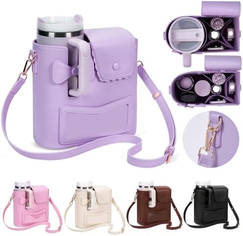 Stanley Purse Cup Holder Bag with Adjustable Women Shoulder Strap Outdoor Portable Crossbody Water Bottle Storage Bag