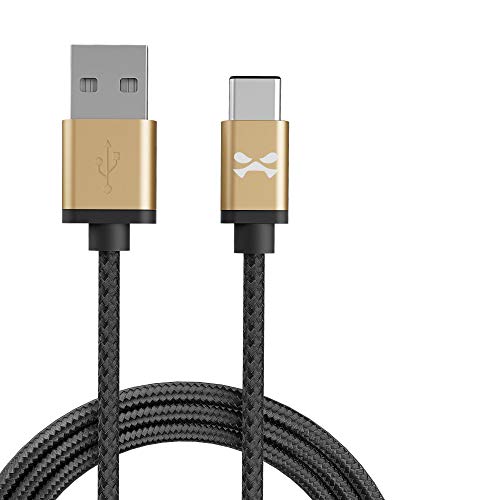 Ghostek Nrgline Usb Type C Cable 3Ft With Ultra Fast Charging And Super Tough Nylon Braided Cord, Usb-C To Usb-A Charger For Galaxy Note10, Note10+ Plus, A01, A21, A51, Moto G8 Power - (Gold) #TOP5