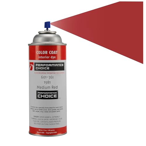 Mid America Motorworks 1981 Corvette Medium Red Interior Refinish Spray – Color Coat Aerosol, C3 Correct 12oz
