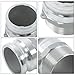 kimllier 2-Pack 3 Inch Aluminum Camlock Couplings, Type F Male NPT x Male Thread Includes 2 Sealing Rings - for Hose, Water, Fuel, Industrial Transfer