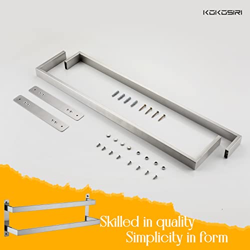 Kokosiri Bath Towel Bars Bathroom 2-Tiers Ladder Towel Rails 24-Inch Towel Holders Wall Mounted Towels Shelves Rack Brushed Stainless Steel, B5008Br-L24 #TOP7