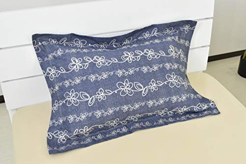 オーシン ピローケース ブルー 43×63㎝ 花柄 OS-AM10494