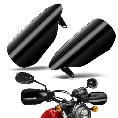 Benlari Stainless Steel Handguards, Larger Hand Guards Fit for Harley Sportster Touring Street Glide Road King Electra Glide 2007-2023, Upgrade Bracket Fit for Hydraulic Clutch & Cable Clutch Style