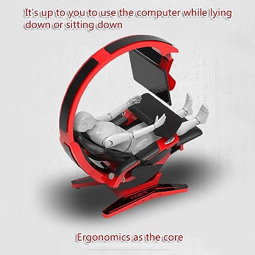 Ergonomic Gaming Chair, Adjustable E-Sports Integrated Cockpit Chair, Heavy Duty Computer Chair, with Footrest and Lumbar Support Massage - Image 5