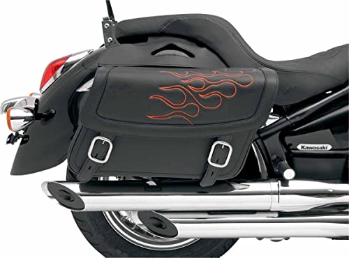 Saddlemen Black/Orange Flame Alforja Grande miniatura 1
