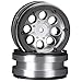 Axial AX8088 8-Hole 1.9 Beadlock Wheel (2-Piece), Satin Chrome