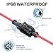Lesnlok 1 Pin Connector Waterproof,16 AWG 1 Wire Connector, Automotive Electrical Connector with Heat Shrink Tubing, Automotive Truck, Marine Wire Connection, 6 Sets (16 AWG-1 Pin, 6)