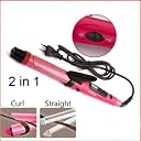 MF Hair Straightener&Curler Machine 2 In 1 Curl & Straight Hair Iron For Women | All Hair Types and Chrome | Hair Straightener and Curler Combo gallery image