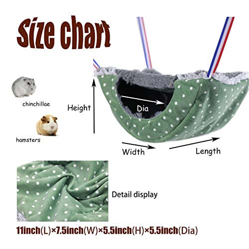 Neolun Small Pet Cage Hammock,Ferret Hanging Bunkbed Hammocks Rat Warm Hideout With Pleated Lace Trimming(Green) #TOP1