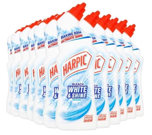 Harpic Toilet Bleach Gel, Pack 12 x 750 ml