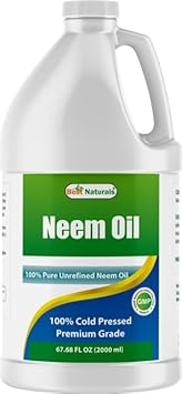 Best Naturals 100% Pure Neem Oil, 100% Cold Pressed and Unrefined - 68 OZ 2000 ML