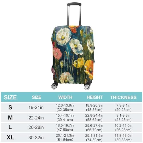 Dark Green Plants Travel Luggage Cover Washable Anti-scratch Suitcase Protector Dustproof Protective Cover Case for Wheeled Luggage Fits 19-32 Inch Luggage2