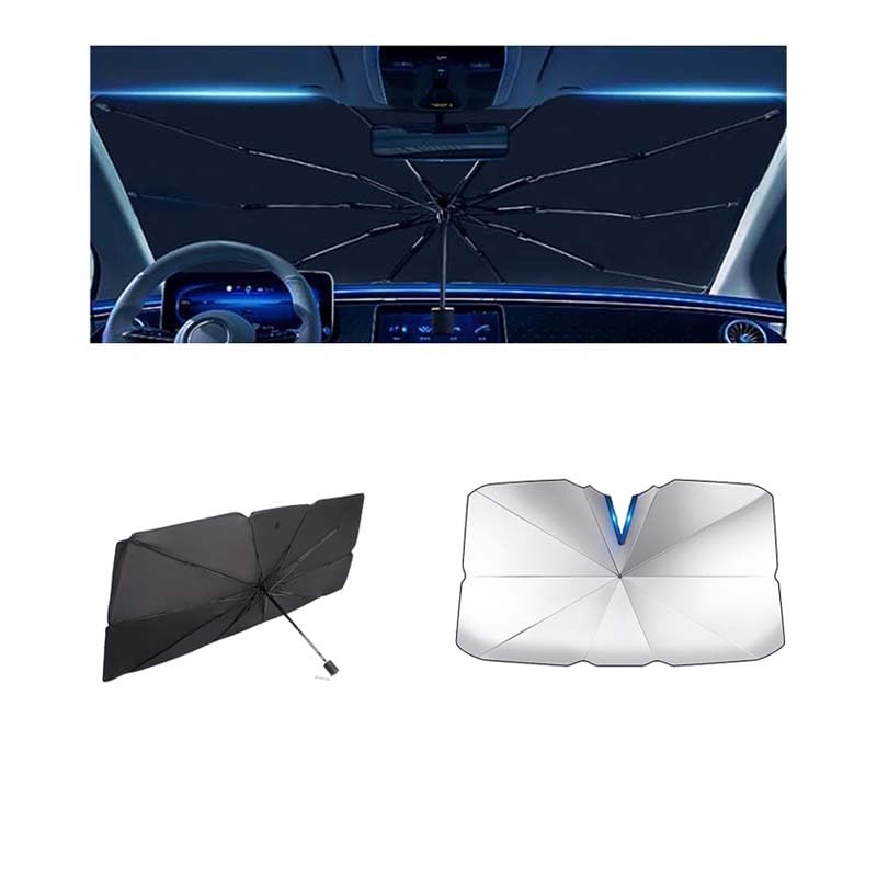 Parasol Paraguas Coche, para Peugeot 3008 2013-2017 con Anti UV Rayos Parasol para Parabrisas de Coche Parasol Delantero del Coche Aislamiento Térmico,B