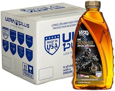 ULTRA 1PLUS 4T 20W-50 Full Synthetic Motorcycle Oil API SN JASO M...