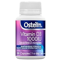Ostelin Vitamin D3 1000IU Capsules 130 - Supports Bone Strength - Maintains Healthy Immune System and Muscle Function - Supports General Well-Being