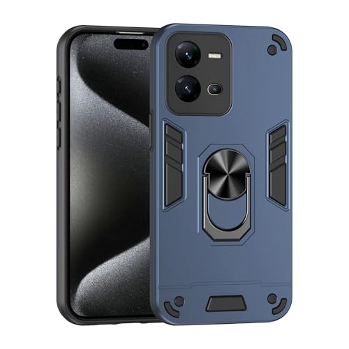 Lucyliy Funda para Vivo V27/vivo S16 Funda [con Protector de Pantalla de Cristal Templado] Compatible con Vivo V27 Pro/Vivo S16 Pro Funda Case Carcasa Blue