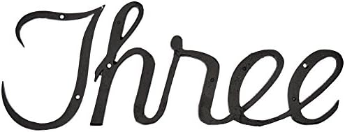 Montague Large Script House Number “Five” | Cast Aluminum, Satin Black, Made In USA
