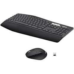 Logitech MK850 Performance Wireless Keyboard and Mouse Combo for Windows, macOS & ChromeOS, Bluetooth & 2.4 GHz USB Receiver, Full-Size Ergonomic Keyboard, Multi-Device, Cushioned Palm Rest – Graphite
